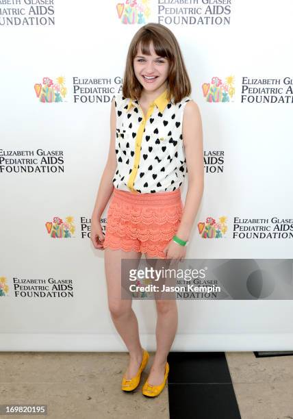 Actress Joey King attends the Elizabeth Glaser Pediatric AIDS Foundation's 24th Annual "A Time For Heroes" at Century Park on June 2, 2013 in Los...