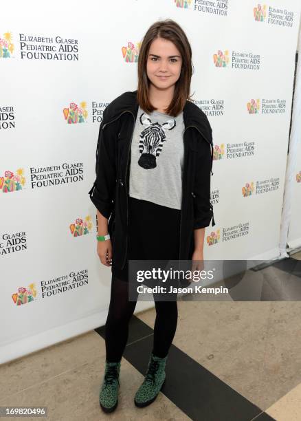 Actress Maia Mitchell attends the Elizabeth Glaser Pediatric AIDS Foundation's 24th Annual "A Time For Heroes" at Century Park on June 2, 2013 in Los...