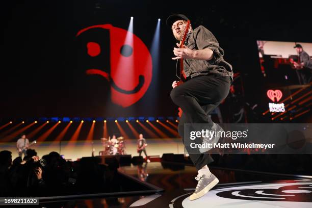 Patrick Stump of Fall Out Boy performs onstage during the 2023 iHeartRadio Music Festival at T-Mobile Arena on September 23, 2023 in Las Vegas,...