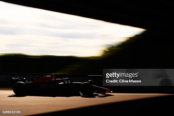 Max Verstappen of the Netherlands driving the Oracle Red Bull Racing RB19 on track during the F1 Grand Prix of Japan at Suzuka International Racing...