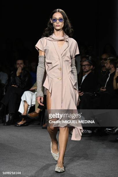 Irina Shayk storms the catwalk at the Vivienne Westwood Paris Fashion Week  show