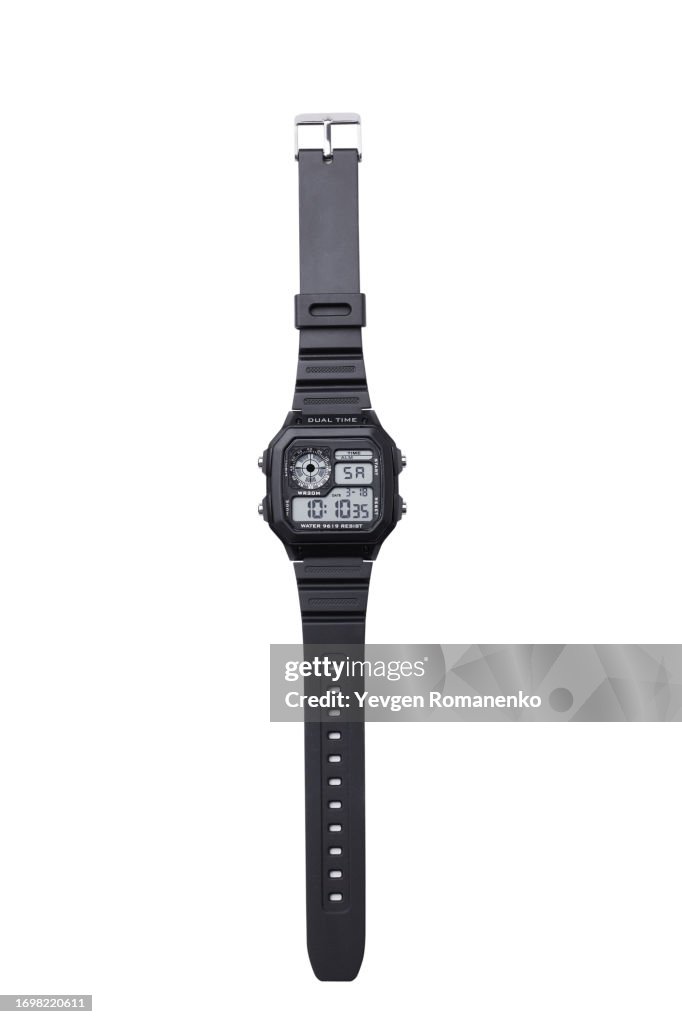 Digital watches isolated on white background