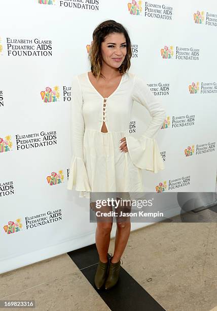 Actress Jessica Szohr attends the Elizabeth Glaser Pediatric AIDS Foundation's 24th Annual "A Time For Heroes" at Century Park on June 2, 2013 in Los...