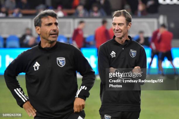 San Jose Earthquakes assistant coach Steve Ralston prior to a game between Nashville SC and San Jose Earthquakes at PayPal Park on August 23, 2023 in...