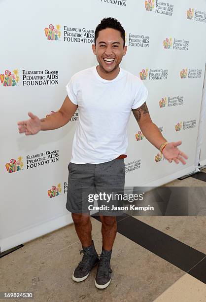 Actor Tahj Mowry attends the Elizabeth Glaser Pediatric AIDS Foundation's 24th Annual "A Time For Heroes" at Century Park on June 2, 2013 in Los...