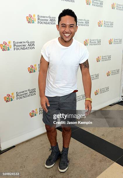 Actor Tahj Mowry attends the Elizabeth Glaser Pediatric AIDS Foundation's 24th Annual "A Time For Heroes" at Century Park on June 2, 2013 in Los...