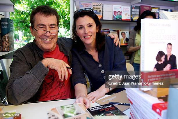 Fernando Sanchez Drago and Ayanta Barilli attend a book signing during 'Books Fair 2013' at the Retiro Park on June 2, 2013 in Madrid, Spain.