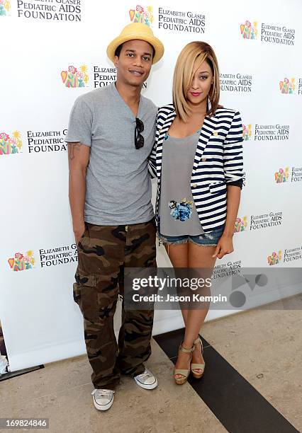 Actors Cory Hardrict and Tia Mowry-Hardrict attends the Elizabeth Glaser Pediatric AIDS Foundation's 24th Annual "A Time For Heroes" at Century Park...