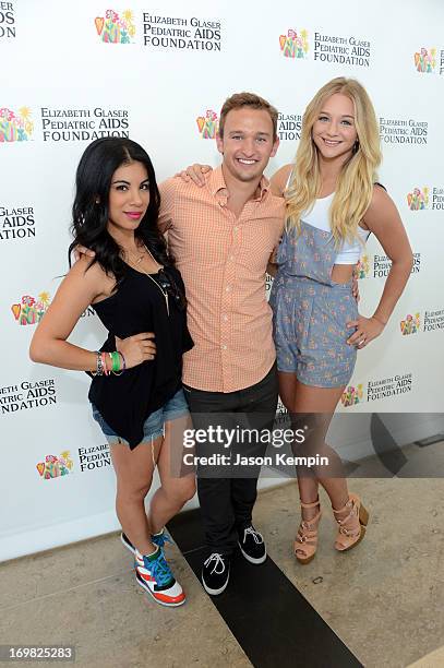 Chrissie Fit, Kent Boyd, and Mollee Gray attend the Elizabeth Glaser Pediatric AIDS Foundation's 24th Annual "A Time For Heroes" at Century Park on...