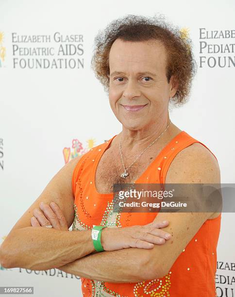 Actor/fitness personality Richard Simmons arrives at the Elizabeth Glaser Pediatric AIDS Foundation's 24th Annual "A Time For Heroes" at Century Park...