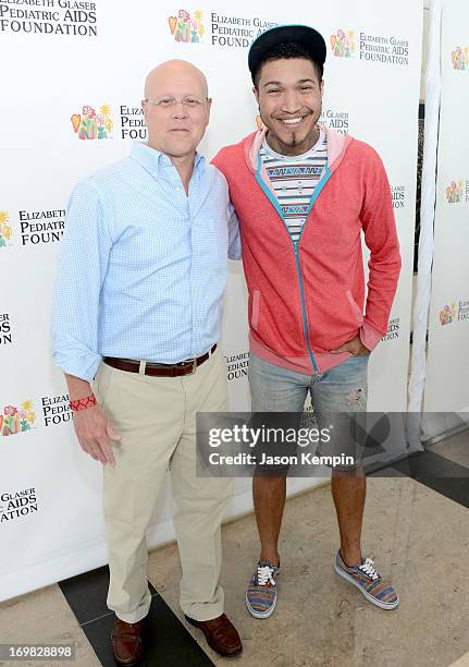 Chip Lyons, President & CEO of Elizabeth Glaser Pediatric AIDS Foundation and actor Jamar Rogers attends the Elizabeth Glaser Pediatric AIDS...