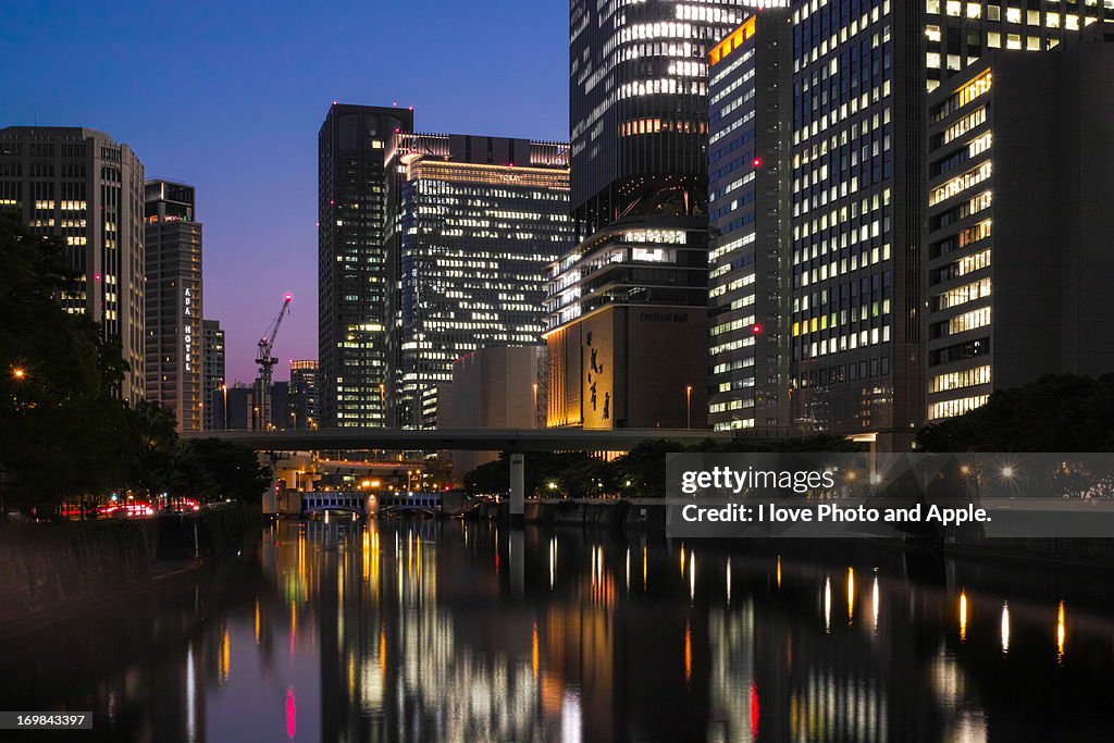 Blue moment in Osaka