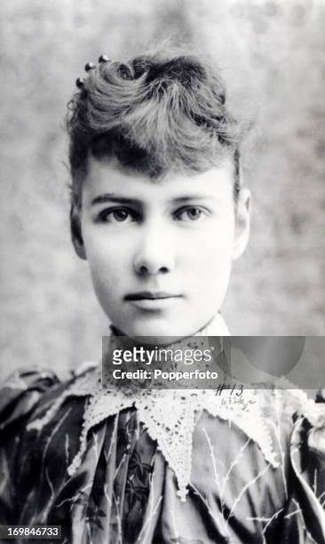Nellie Bly, American journalist who made a record-breaking trip around the world, circa 1890.