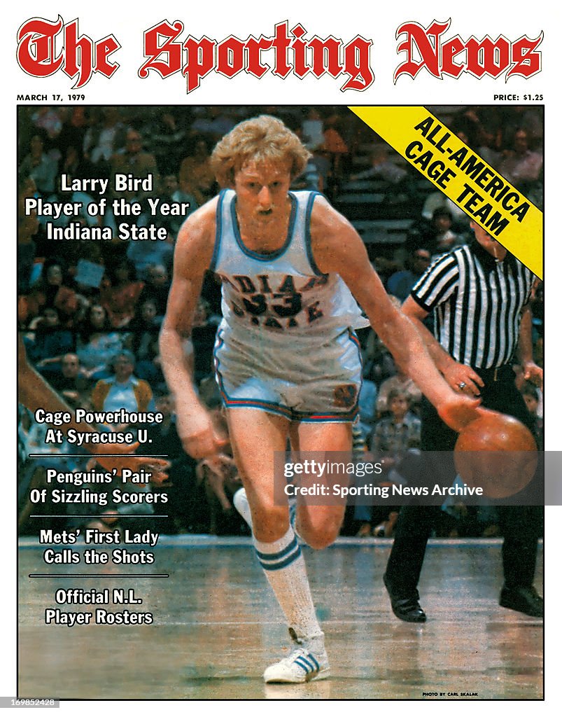 NCAA Basketball Covers - Indiana State Sycamores Forward Larry Bird - March 17, 1979