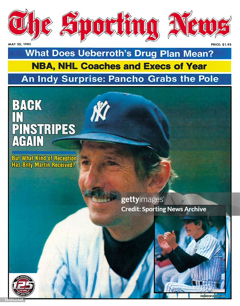 MLB Covers - New York Yankees Manager Billy Martin - May 20, 1985