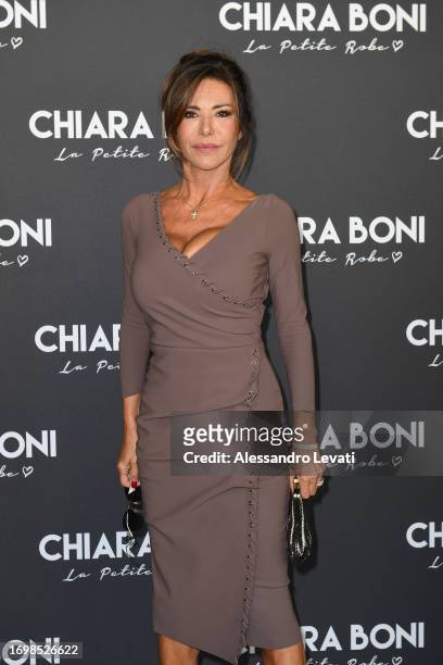 Emanuela Folliero attends the Chiara Boni La Petite Robe fashion show during the Milan Fashion Week Womenswear Spring/Summer 2024 on September 24,...