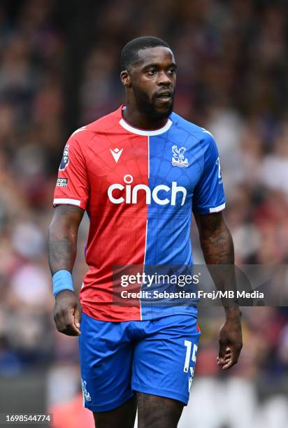 Jeffrey Schlupp of Crystal Palace during the Premier League match between Crystal Palace and Fulham FC at Selhurst Park on September 23, 2023 in...