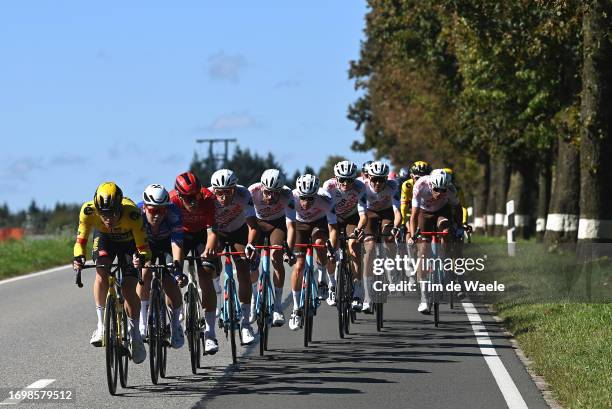 Steven Kruijswijk of The Netherlands and Team Jumbo-Visma, Fabio van den Bossche of Belgium and Team Alpecin-Deceuninck, Jenthe Biermans of Belgium...