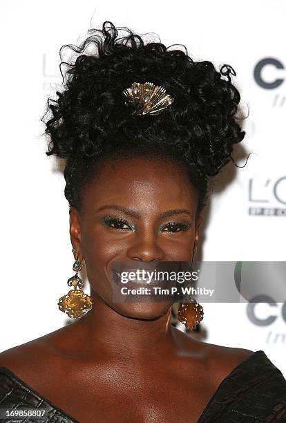 Shingai Shoniwa arrives the L'Oreal Colour Trophy Awards 2013 at Grosvenor House, on June 3, 2013 in London, England.