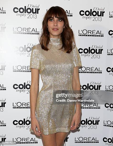 Alexa Chung attends the L'Oreal Colour Trophy Awards 2013 at Grosvenor House, on June 3, 2013 in London, England.