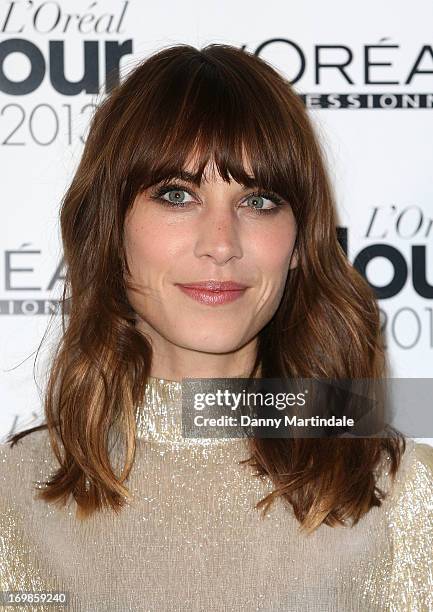 Alexa Chung attends the L'Oreal Colour Trophy Awards 2013 at Grosvenor House, on June 3, 2013 in London, England.