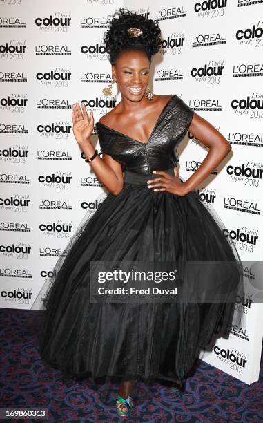 Shingai Shoniwa attends the L'Oreal Colour Trophy Awards at Grosvenor House, on June 3, 2013 in London, England.