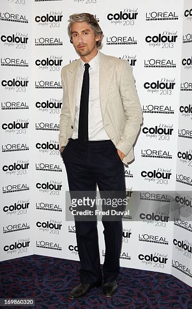 George Lamb attends the L'Oreal Colour Trophy Awards at Grosvenor House, on June 3, 2013 in London, England.