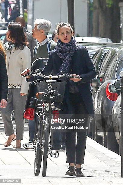 Actress Berenice Bejo is seen on the 'Avenue Montaigne' on June 3, 2013 in Paris, France.