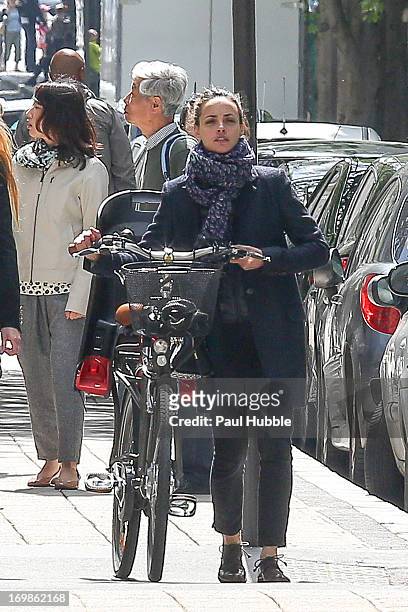 Actress Berenice Bejo is seen on the 'Avenue Montaigne' on June 3, 2013 in Paris, France.
