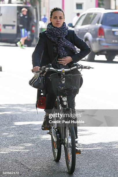 Actress Berenice Bejo is seen on the 'Avenue Montaigne' on June 3, 2013 in Paris, France.