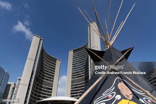 September 30 - Miziwe Biik Aboriginal Employment and Training at National Day for Truth and Reconciliation at Nathan Phillips Square in Toronto,...