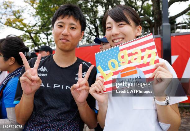 Fans during qualifying ahead of the F1 Grand Prix of Japan at Suzuka International Racing Course on September 23, 2023 in Suzuka, Japan.