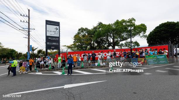 Fans during qualifying ahead of the F1 Grand Prix of Japan at Suzuka International Racing Course on September 23, 2023 in Suzuka, Japan.