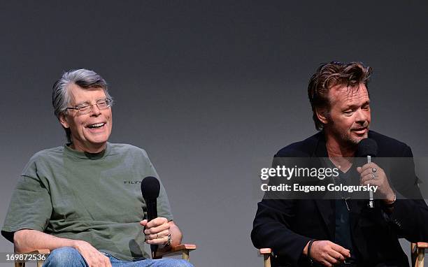 Stephen King and John Mellencamp attend Meet the Creators at Apple Store Soho on June 3, 2013 in New York City.