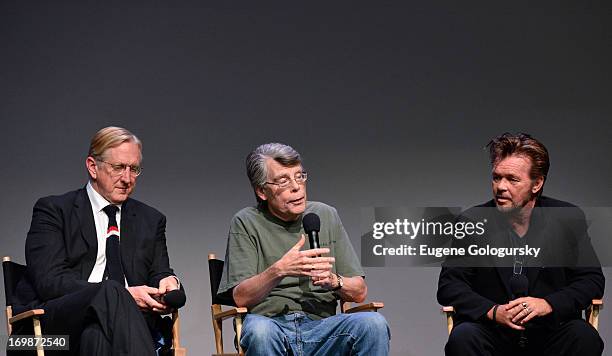 Bone Burnett, Stephen King and John Mellencamp attends Meet the Creators at Apple Store Soho on June 3, 2013 in New York City.