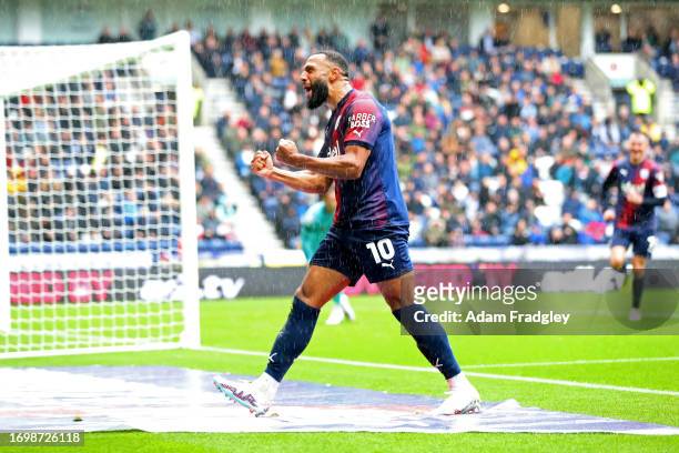 Matt Phillips of West Bromwich Albion celebrates after scoring a goal to make it 0-3 during the Sky Bet Championship match between Preston North End...