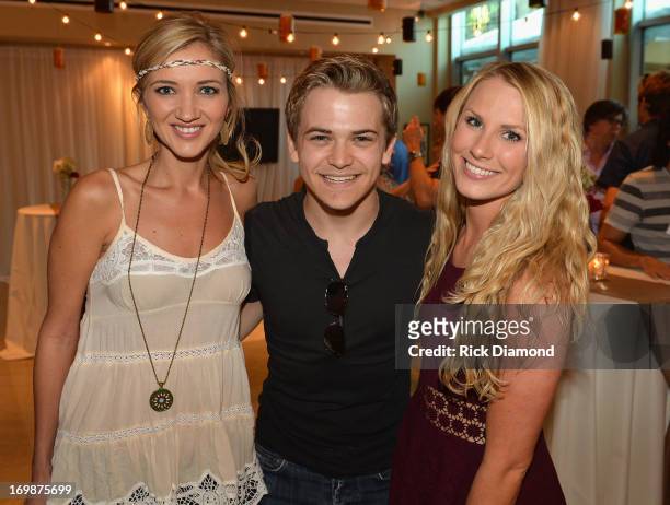 Sarah Darling, Hunter Hayes and Sara Haze attend the 21st Annual CAA BBQ at the CAA offices on June 3, 2013 in Nashville, Tennessee.