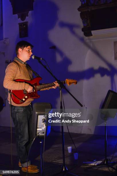 Sweet Baboo performs on stage at St Pancras Old Church on June 3, 2013 in London, England.