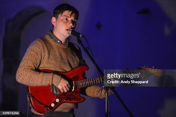 Sweet Baboo performs on stage at St Pancras Old Church on June 3, 2013 in London, England.