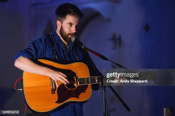 Tom Williams performs on stage at St Pancras Old Church on June 3, 2013 in London, England.