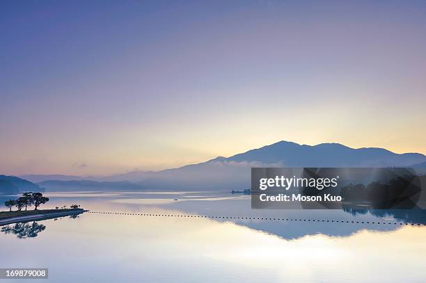 good morning, sun moon lake - sun moon lake stock pictures, royalty-free photos & images