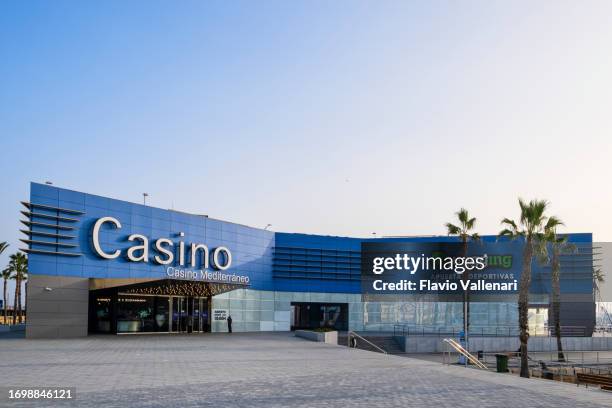 casino mediterráneo na marina de alicante - espanha - valencia spagna - fotografias e filmes do acervo