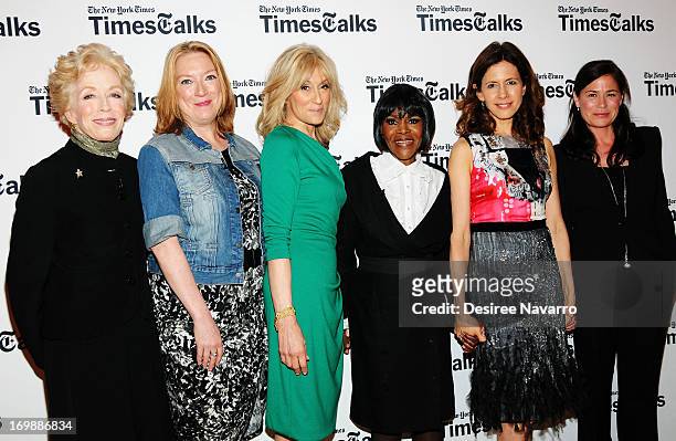 Actresses Holland Taylor, Kristine Nielsen, Judith Light, Cicely Tyson, Jessica Hecht and Maura Tierney attend TimesTalks Presents: The Leading Women...