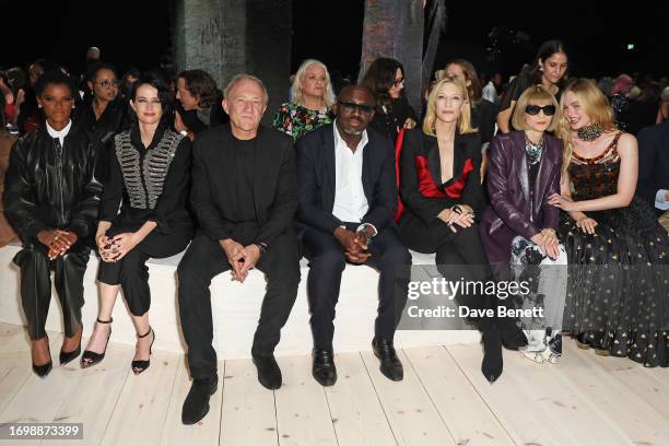 Letitia Wright, Eva Green, Francois-Henri Pinault, Editor-In-Chief of British Vogue Edward Enninful, Cate Blanchett, Dame Anna Wintour and Elle...