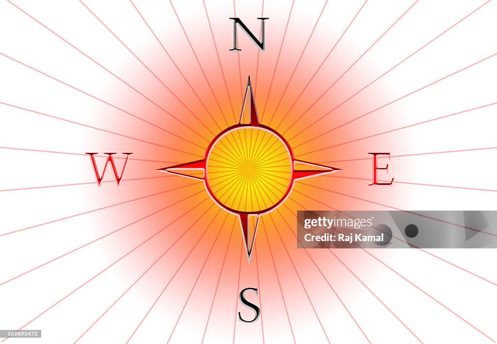 Compass Design Abstract Compass On White Background Abstract Design High-Res Vector Graphic ...