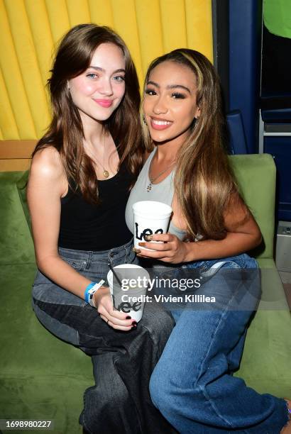 Isabel Gravitt and Lexi Underwood attend Lee's Sheeran event at the Bootsy Bellows Suite at SoFi Stadium on September 23, 2023 in Los Angeles,...