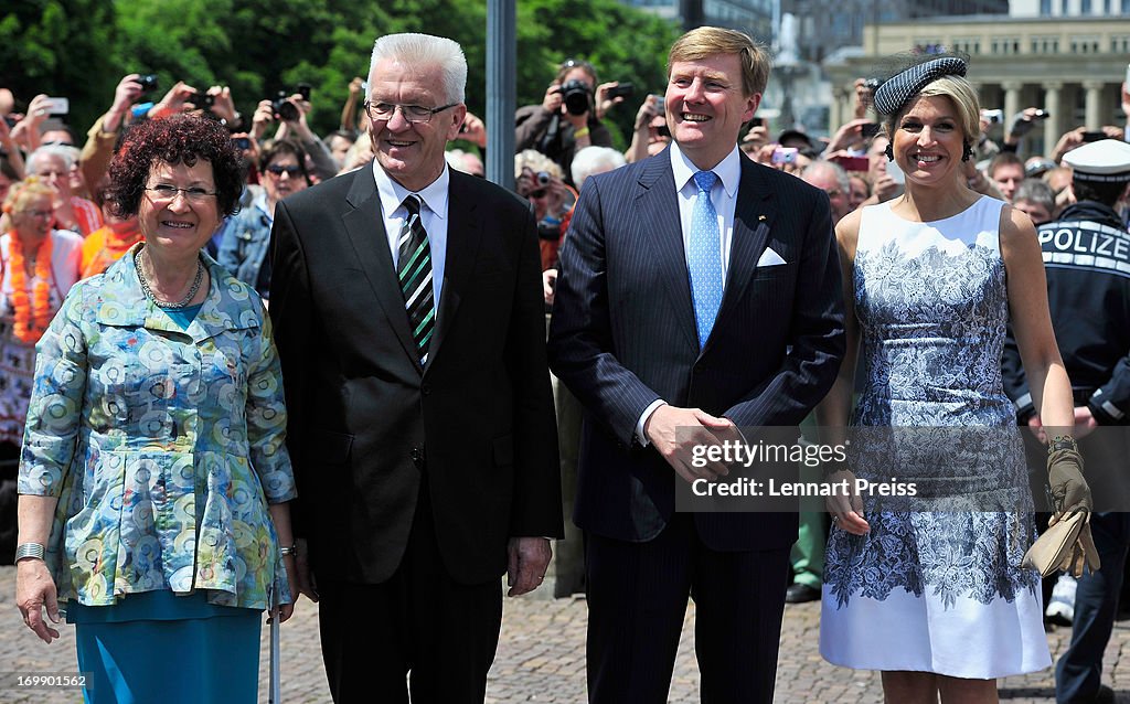 King Willem-Alexander And Queen Maxima Visit Baden-Wuerttemberg