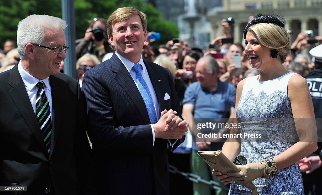 King Willem-Alexander And Queen Maxima Visit Baden-Wuerttemberg