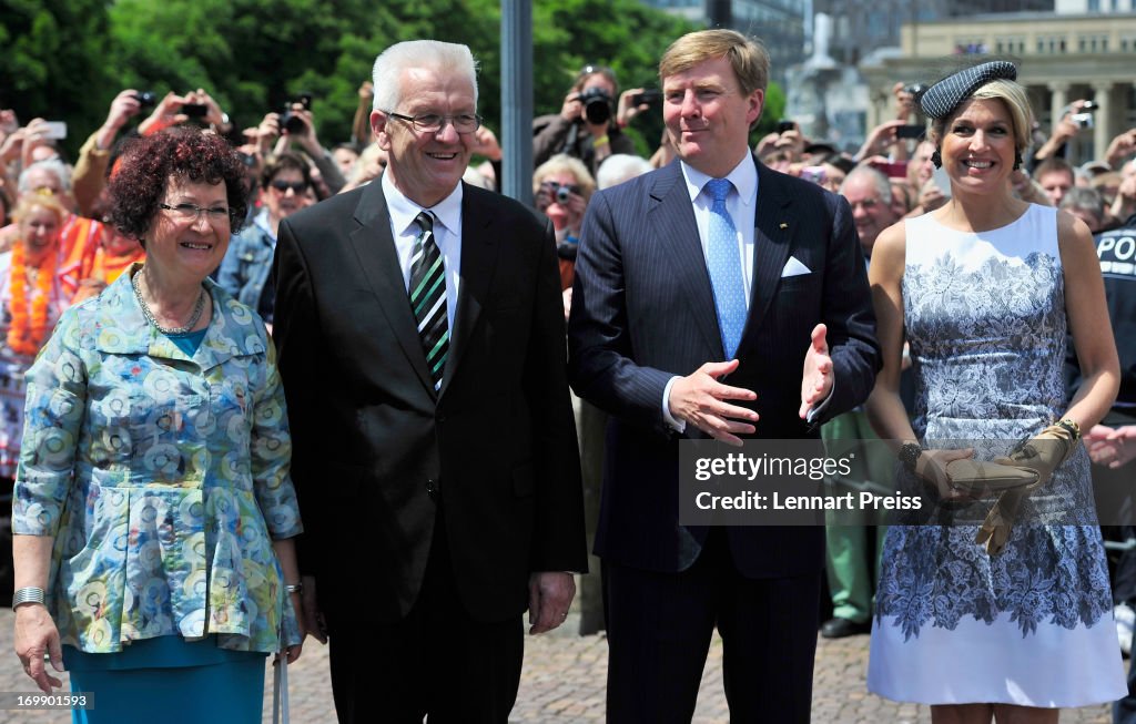 King Willem-Alexander And Queen Maxima Visit Baden-Wuerttemberg