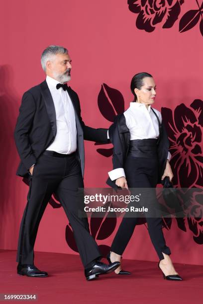 Andrea Camerana and Alexia attend the CNMI Sustainable Fashion Awards 2023 during the Milan Fashion Week Womenswear Spring/Summer 2024 on September...
